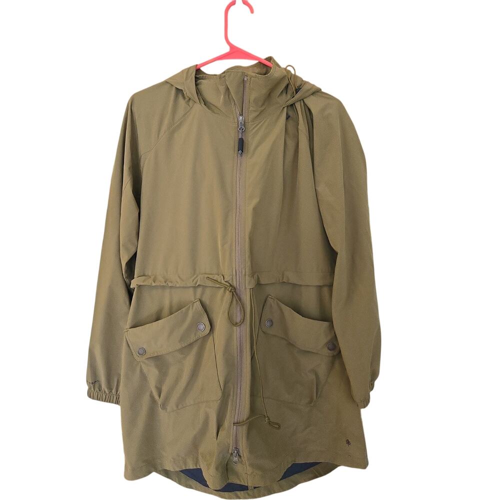 Royal Robbins Jacket Womens L Light Olive Greeen Switchform Waterproof Parka